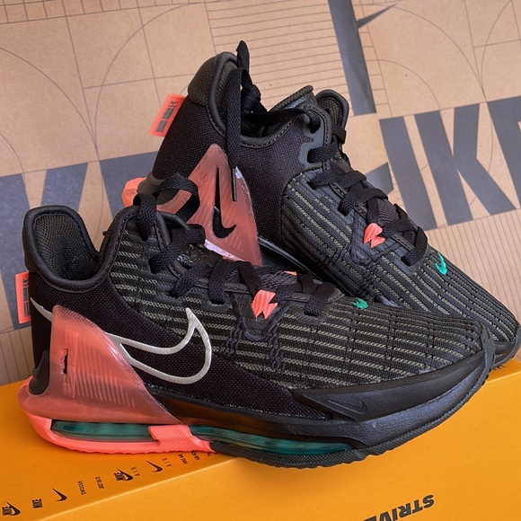Nike LEBRON WITNESS VI Black/Metallic Silver Sequoia Men’s ••• - Picture 6 of 16